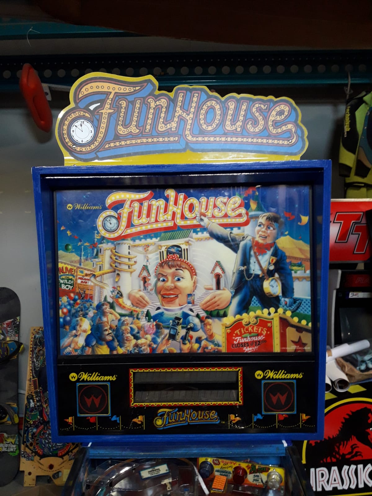 Arcade Story FunHouse Flipper 1990 Williams flipper Rudy