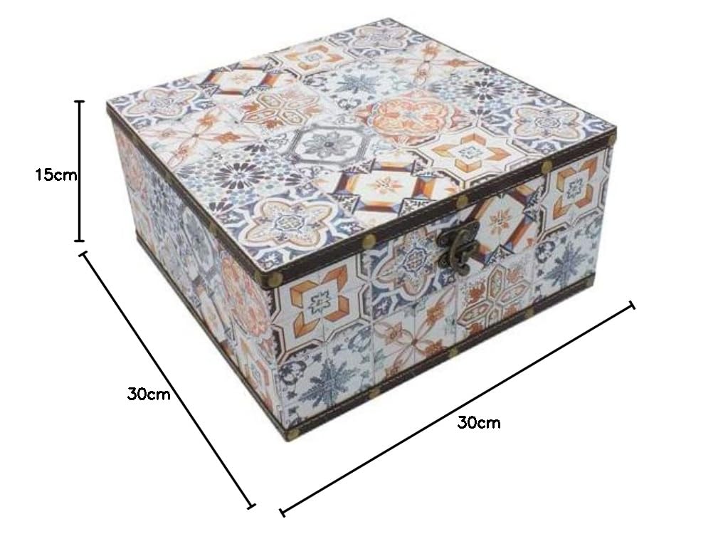 Safe Scrigno Tesoro Moresco Chiaro Grande in Legno