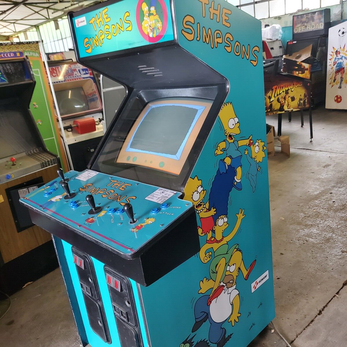 Arcade Story Anni 90 The Simpsons 1991 cabinato 4 giocatori Konami