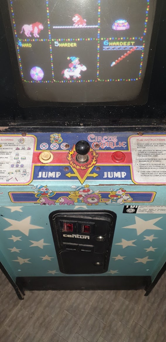 Arcade Story Circus Charlie cabinato arcade Konami 1984