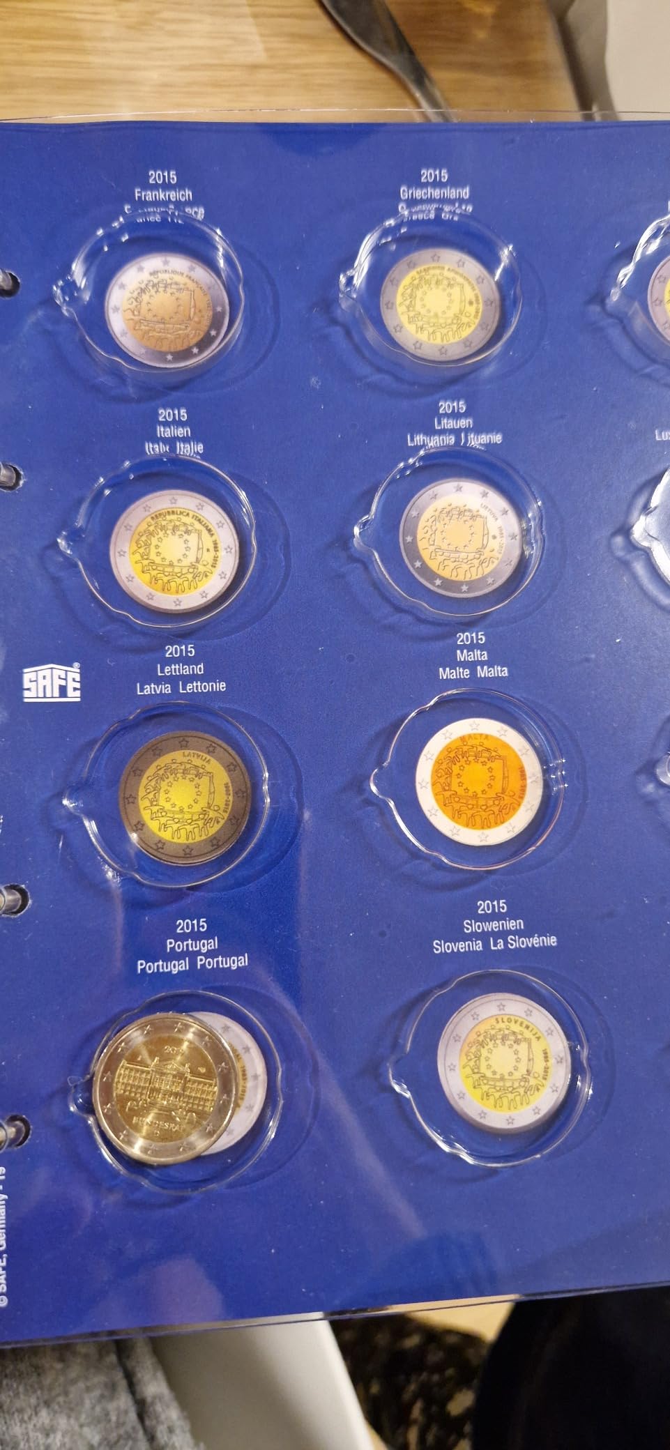 SAFE Sammelsysteme 7302-19 Foglio 2 Euro 2015 per Capsule