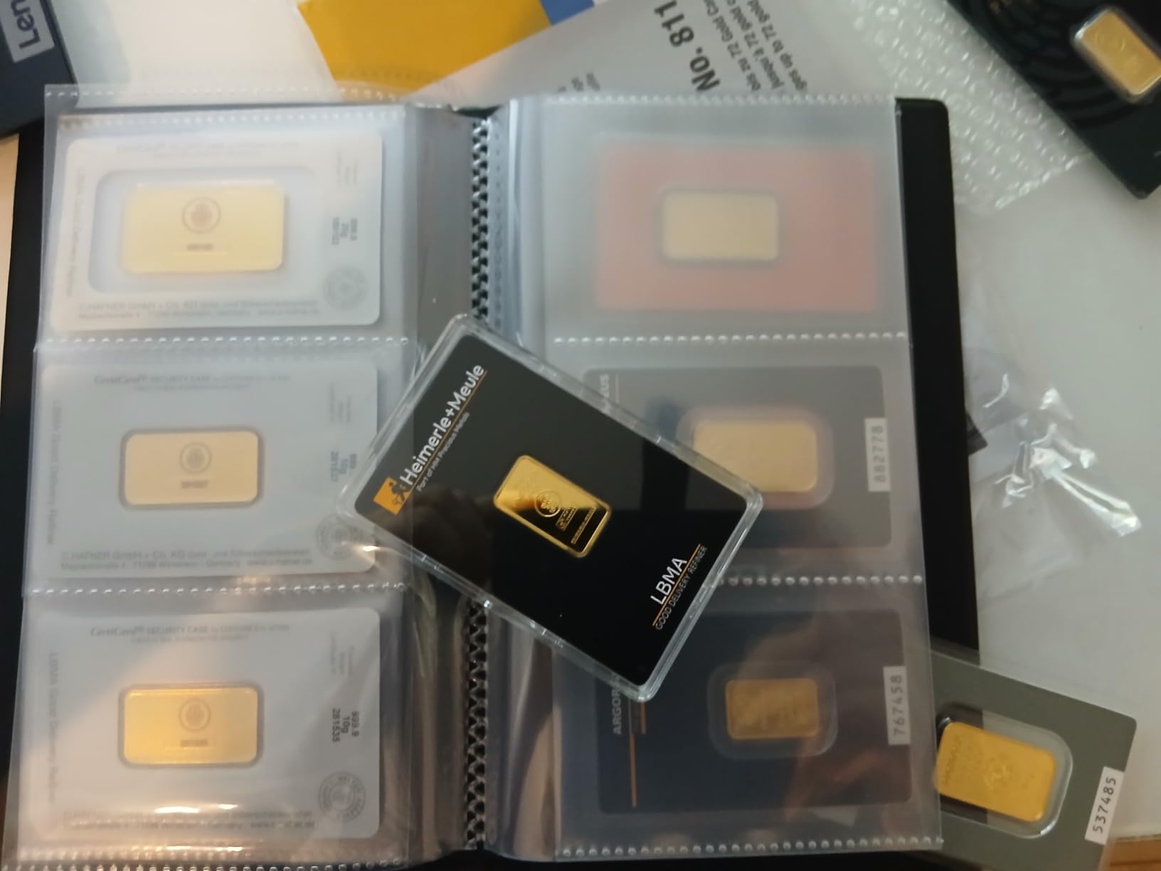 Safe 811 Pocket Album Gold Cards album 72 carte oro