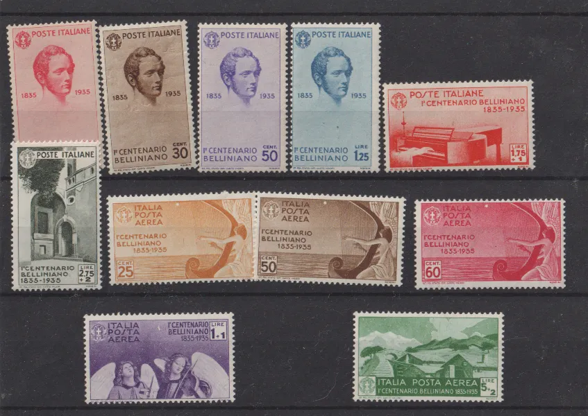 Italia Regno 1935 Bellini serie completa MH/MNH francobolli firmati