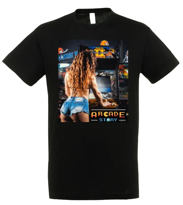 Arcade Story Magliette Double Dragon 2 t-shirt cotone nera