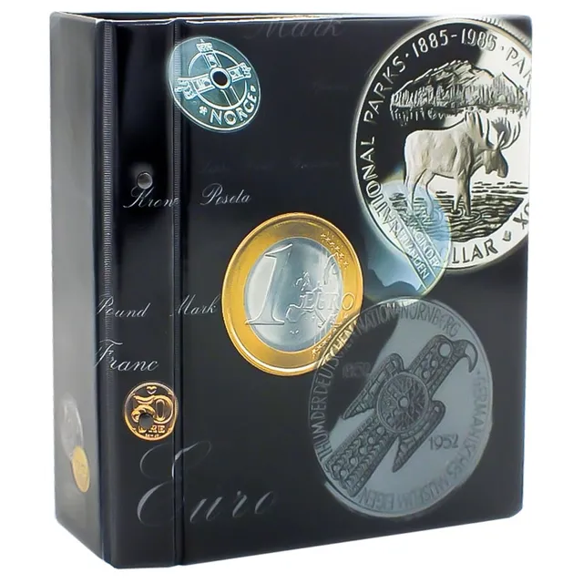 Safe 7817 album monete euro 1 cent-2 euro 5 fogli 4 anelli