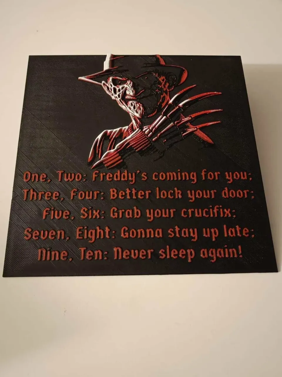 L'Atelier di Zelda Stampe Incantate Freddy Krueger wall art PLA 180x180