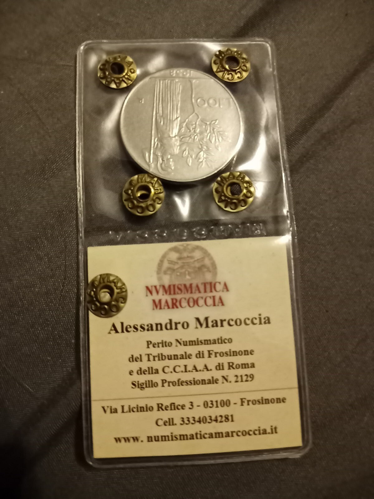 TS Collezionismo Numismatica Repubblica 100 Lire 1958 BB Periziata
