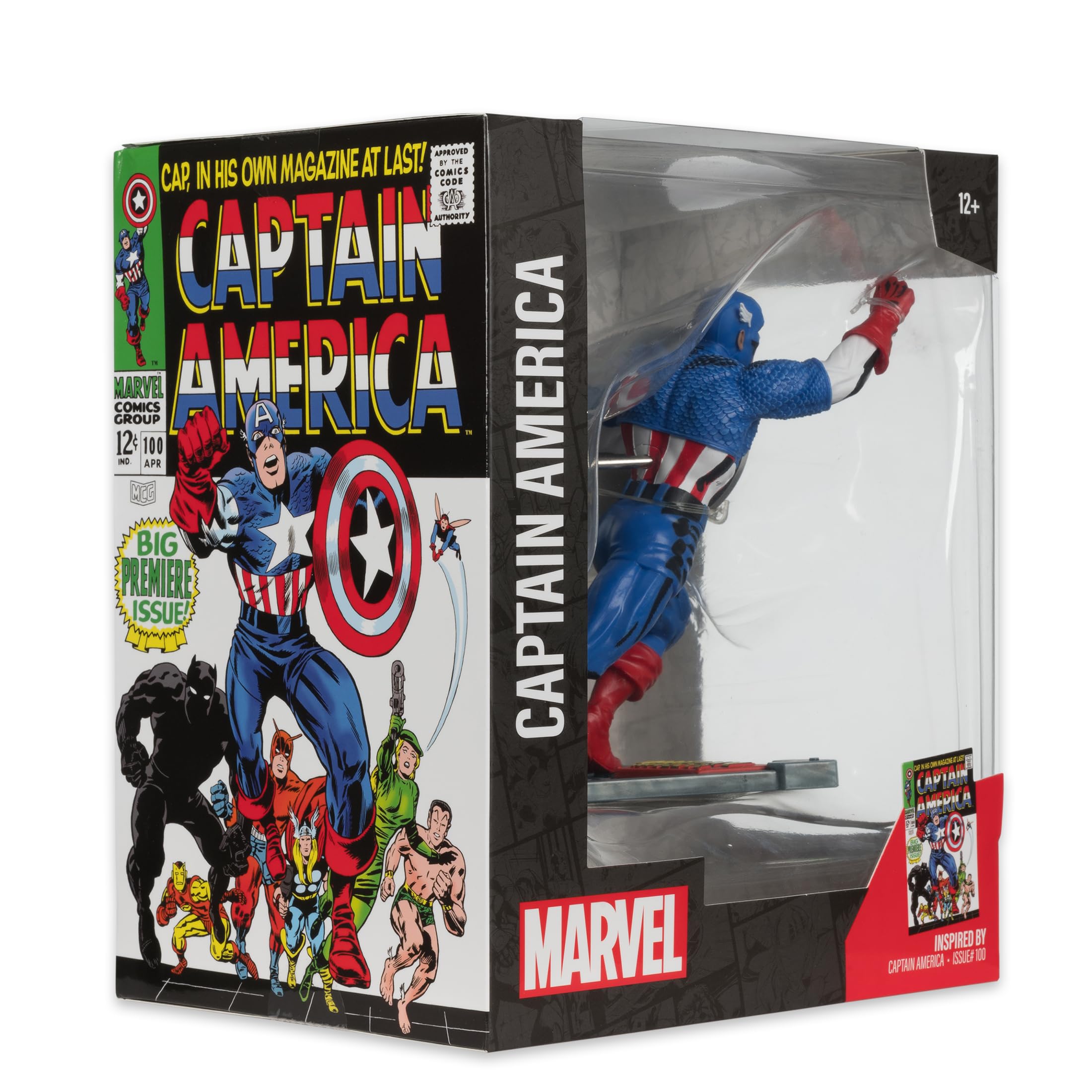 McFarlane Marvel Capitan America 100 statua 1:10 con scena