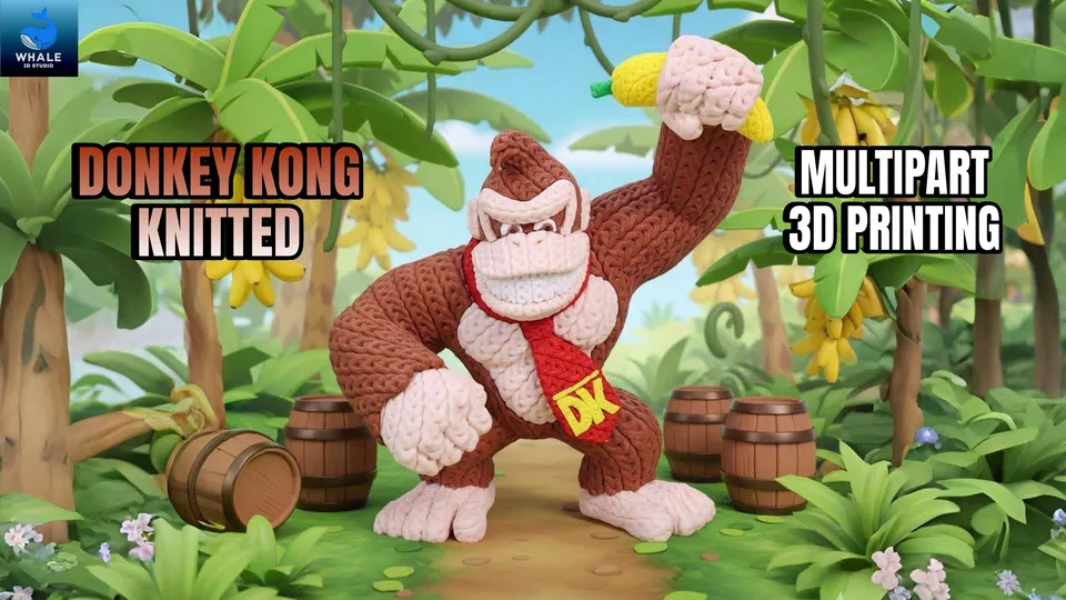 L'Atelier di Zelda Stampe Incantate Donkey Kong statua crochet Medium
