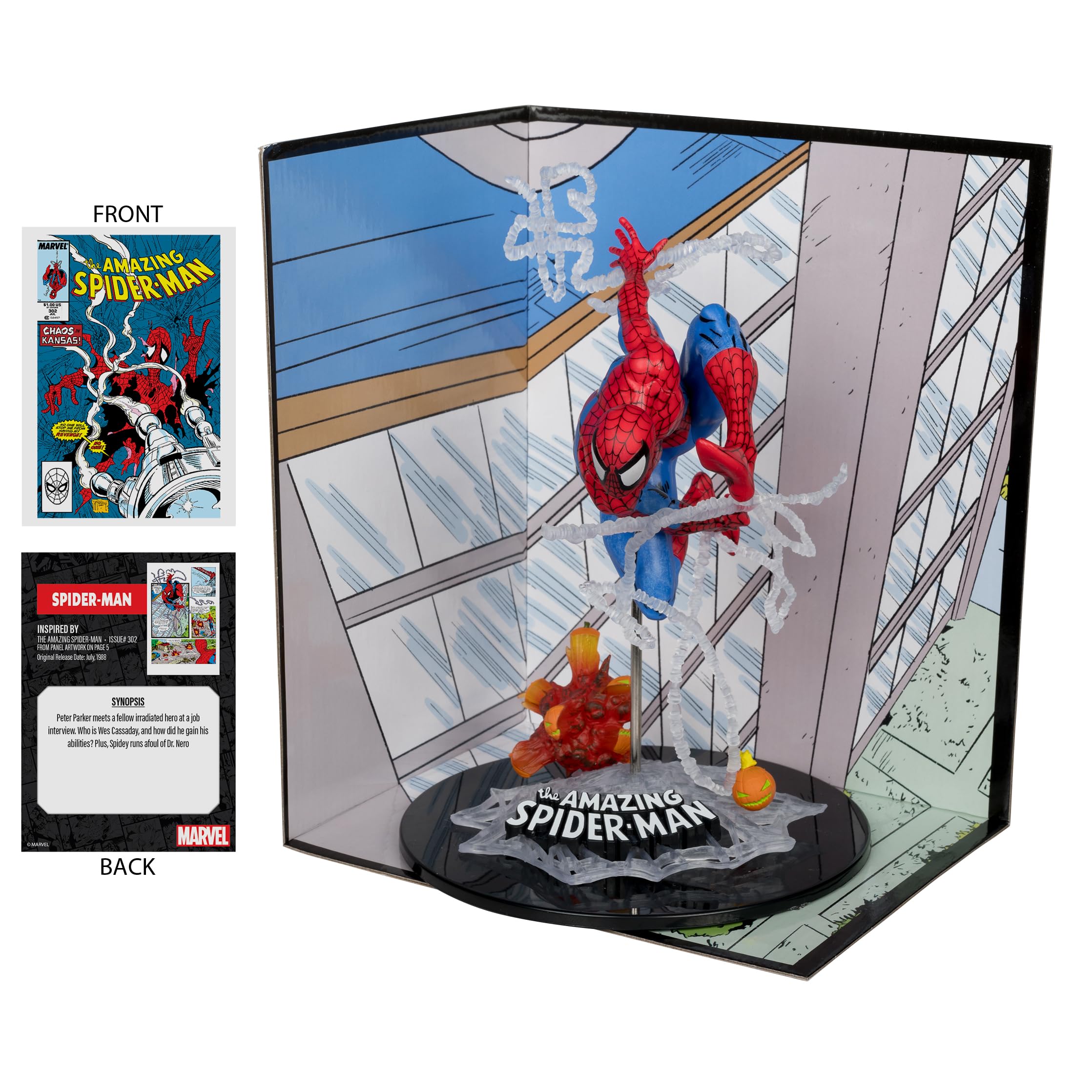 McFarlane Marvel Spider-Man 1:10 Statua #302 con Scena base