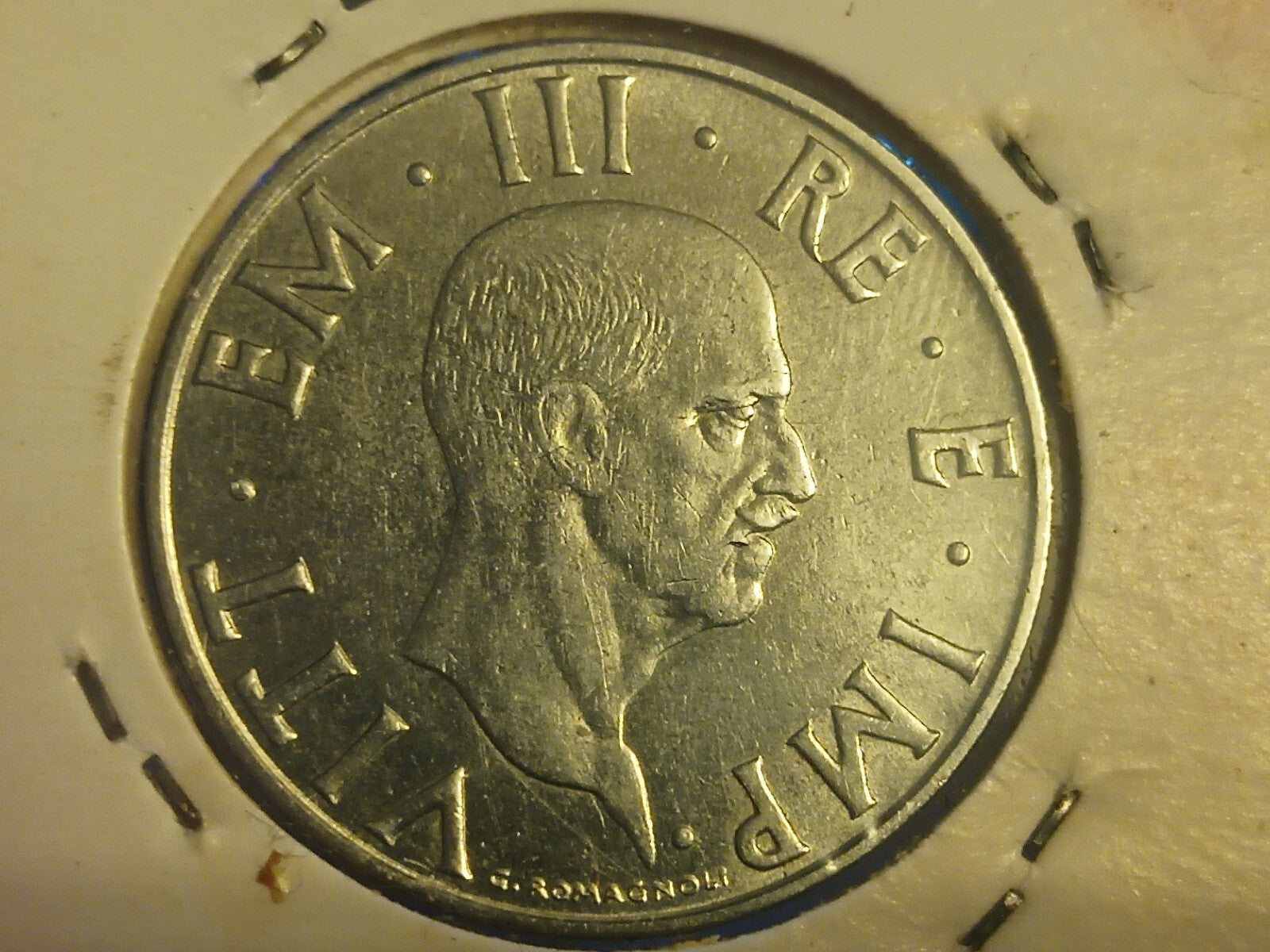Regno D'Italia 2 Lire 1940 Moneta SPL Non Magnetica da collezione