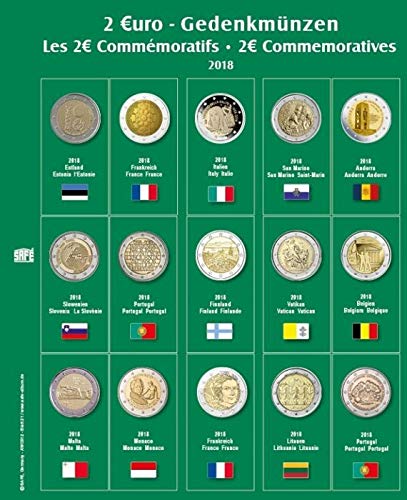 Safe Zusatzblätter 7341-21 foglio 2 euro 2018