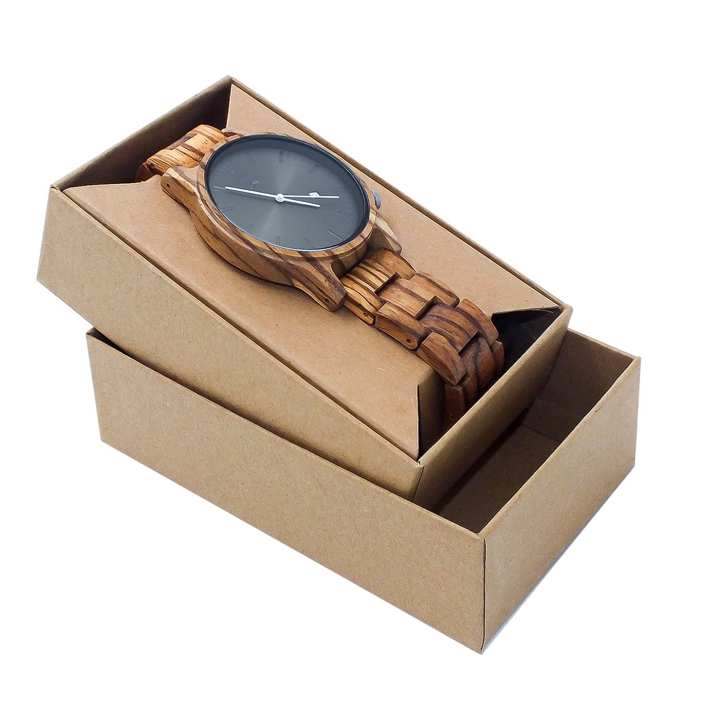 Crown Orologio Legno Uomo Zandel Quarzo 40mm 50g