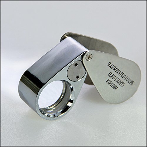 SAFE Lente Ingrandimento 10x Cristallo 21 mm LED Pieghevole