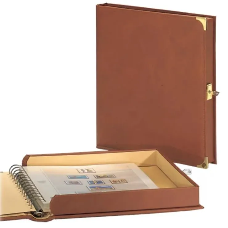 Safe 400 Favorit cassetta anelli francobolli marrone con chiave