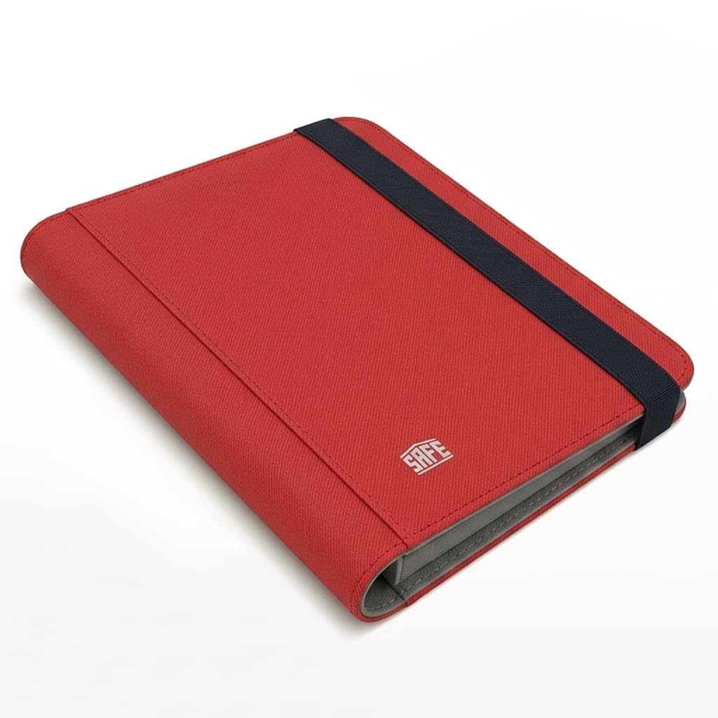 Safe Sammelkarten album 160 carte rosso soft-touch