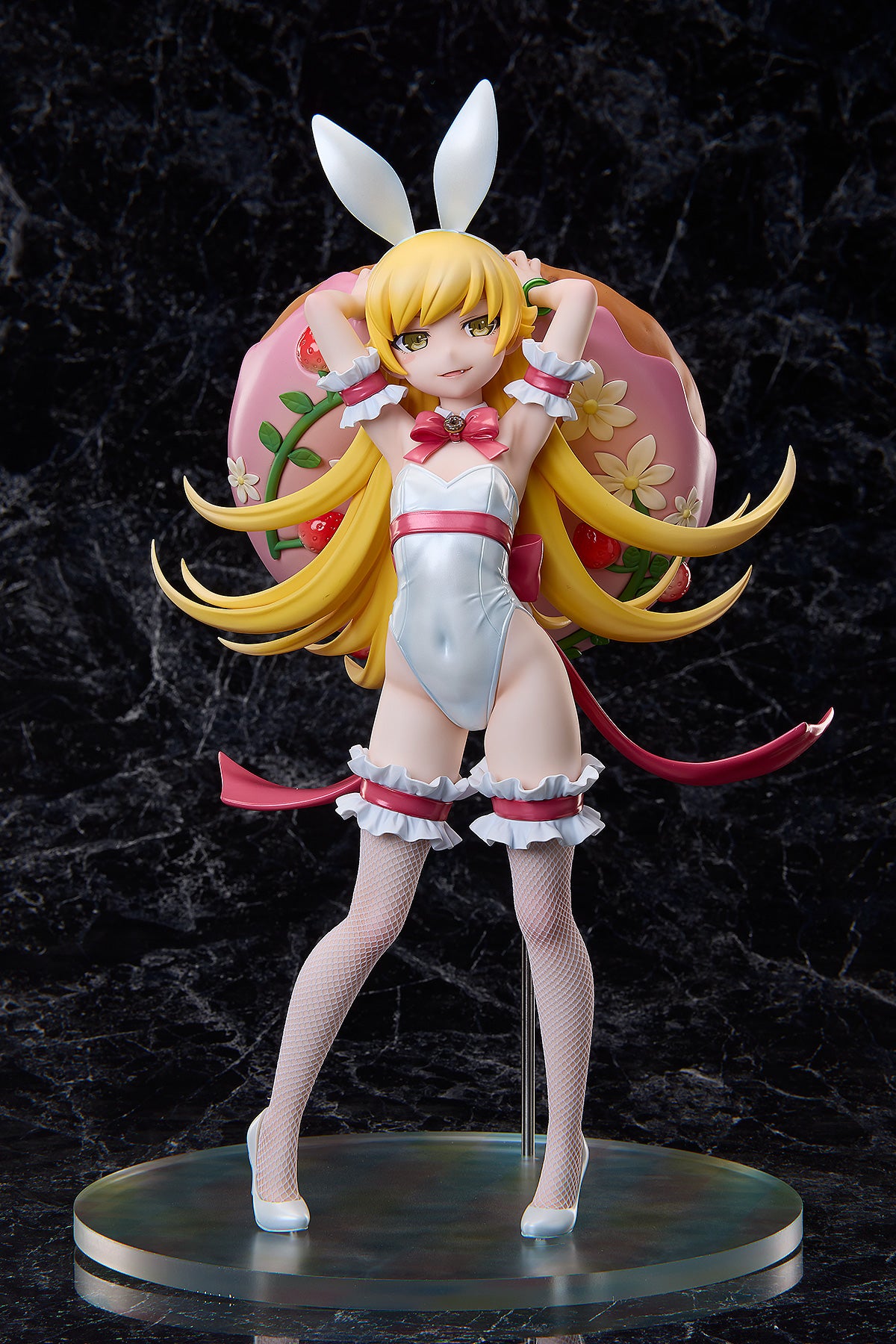 A Dimension Shinobu Oshino Bunny figure 1/4 bianca 35 cm