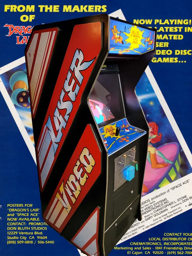 Arcade Story Rari Space Ace SIDAM cabinato lasergame Don Bluth