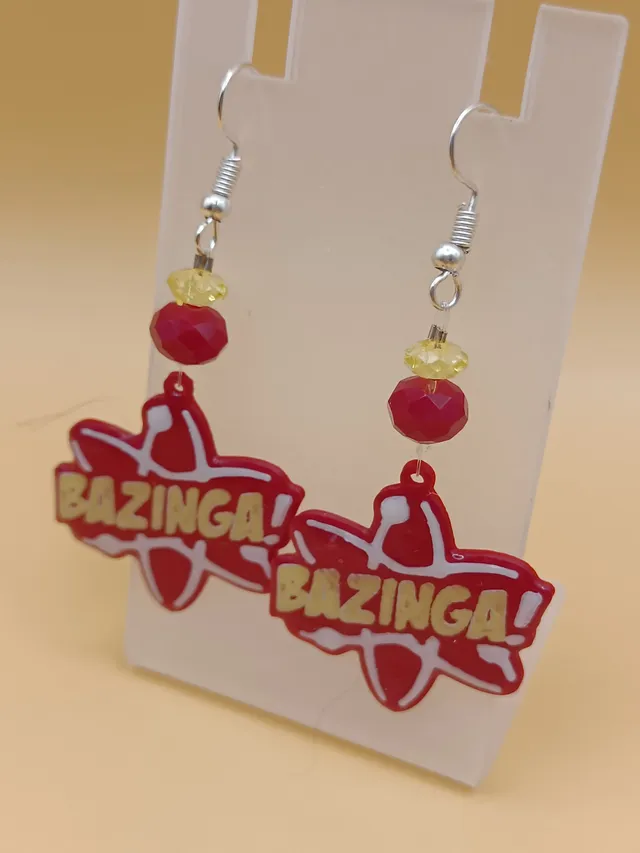 L'Atelier di Zelda Orecchini Bazinga Orecchini rossi pendenti