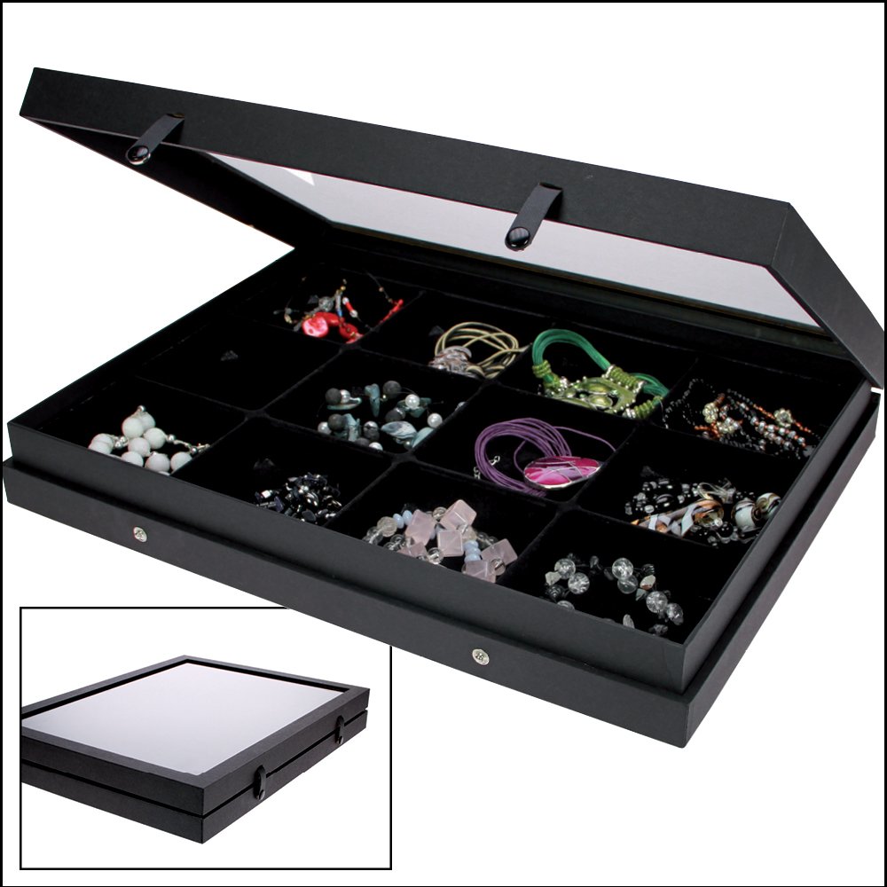 Safe Vitrinen 5675 Black Edition vetrina vetro 12 scomparti 40x30cm