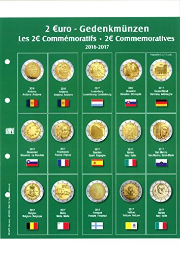 SAFE 7341-18 Foglio Monete 2 Euro 2016-2017 Premium