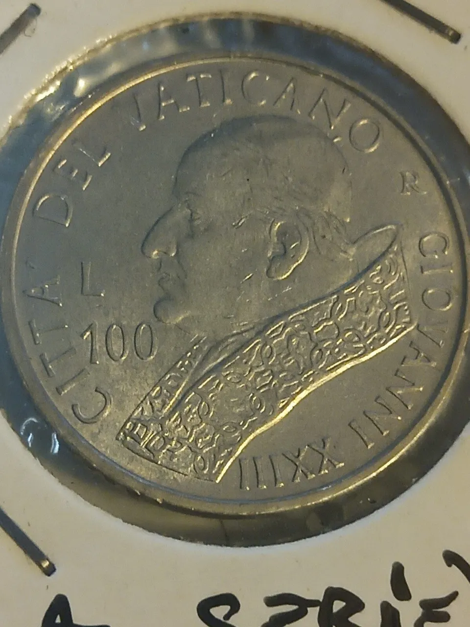 Vaticano 100 Lire 2001 Giovanni Paolo II moneta FDC