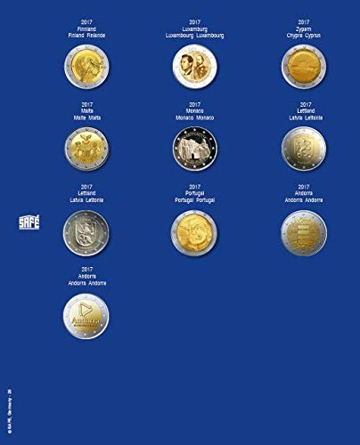 Safe Zusatzblätter 7822-20 foglio 2 euro 2017