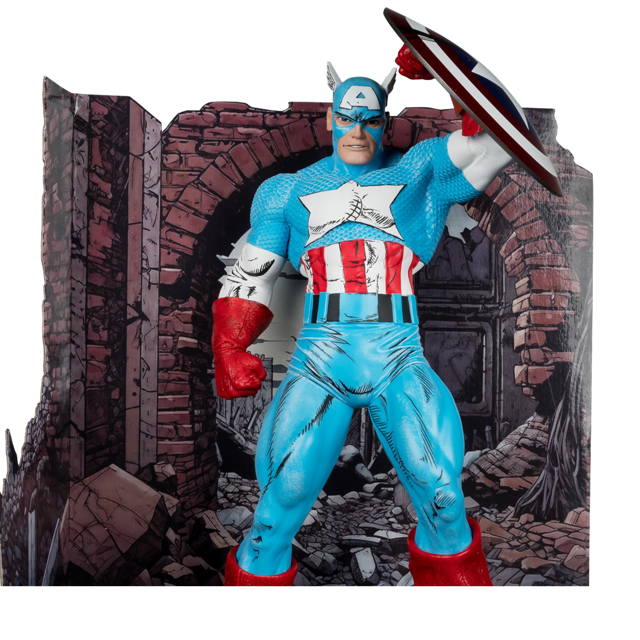 McFarlane Marvel Captain America 323 figura 1:6 con fumetto