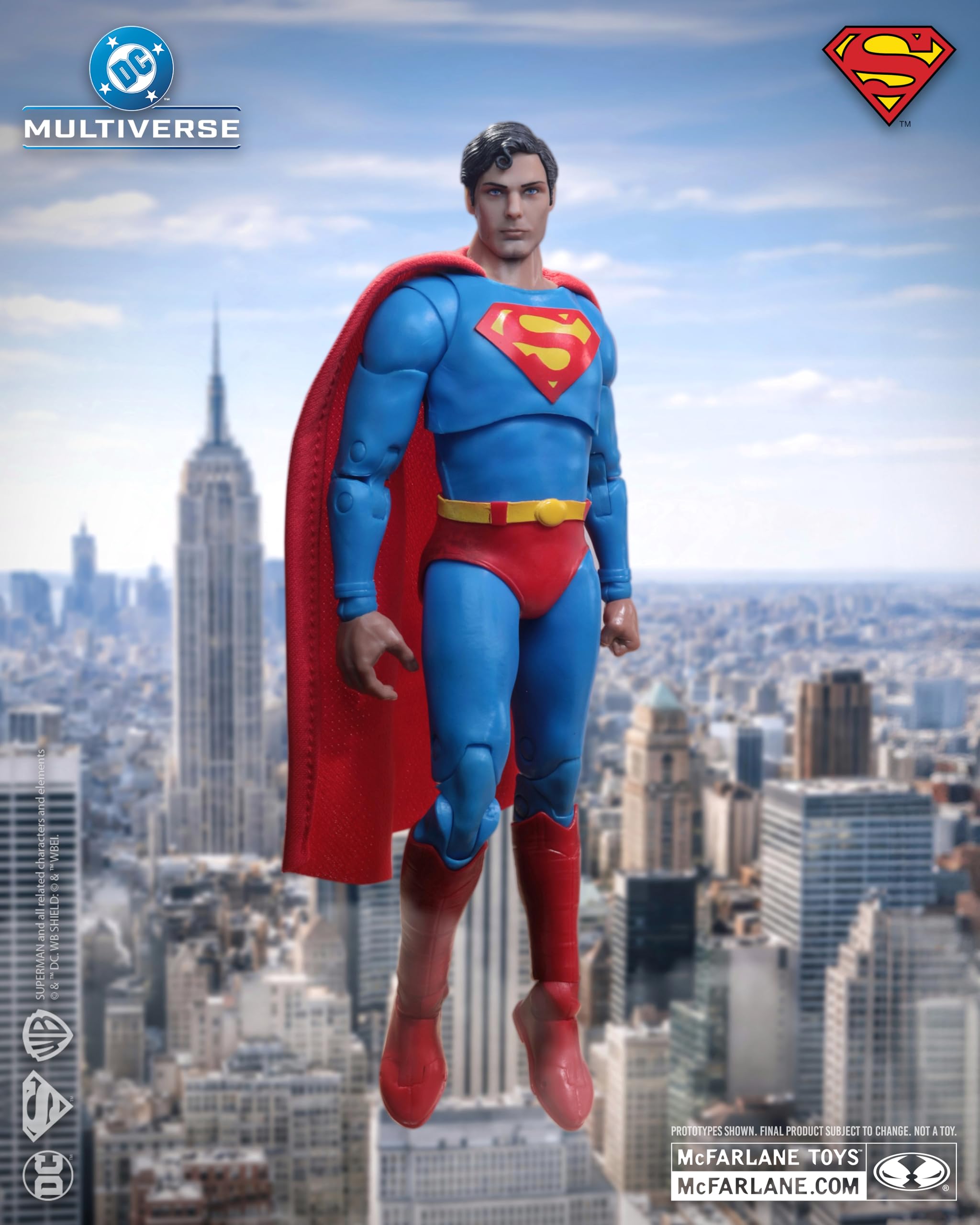 McFarlane DC Multiverse Superman Il Film 1978 action figure 17,8 cm deluxe