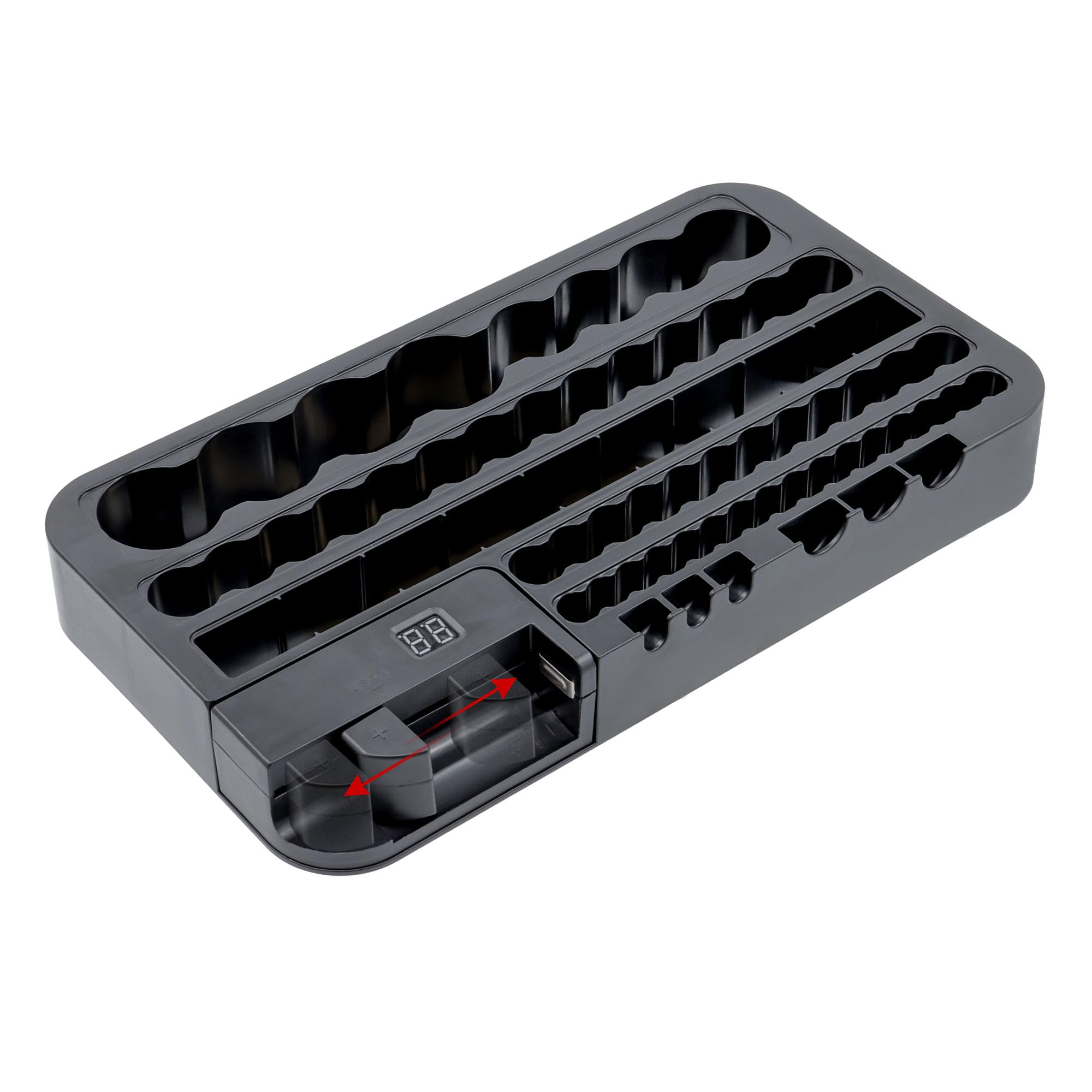 SAFE Tester digitale batterie AA AAA C D 9V organizer 110 posti