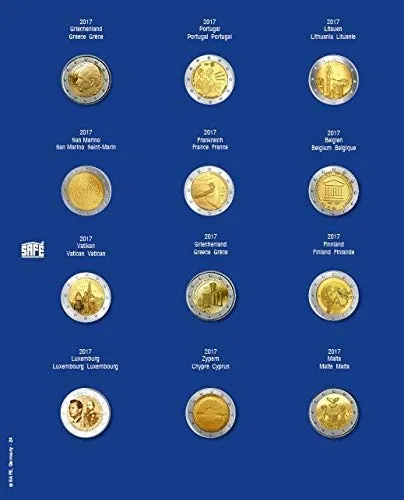 SAFE 7302-26 Foglio supplementare 2 Euro 2018 per capsule