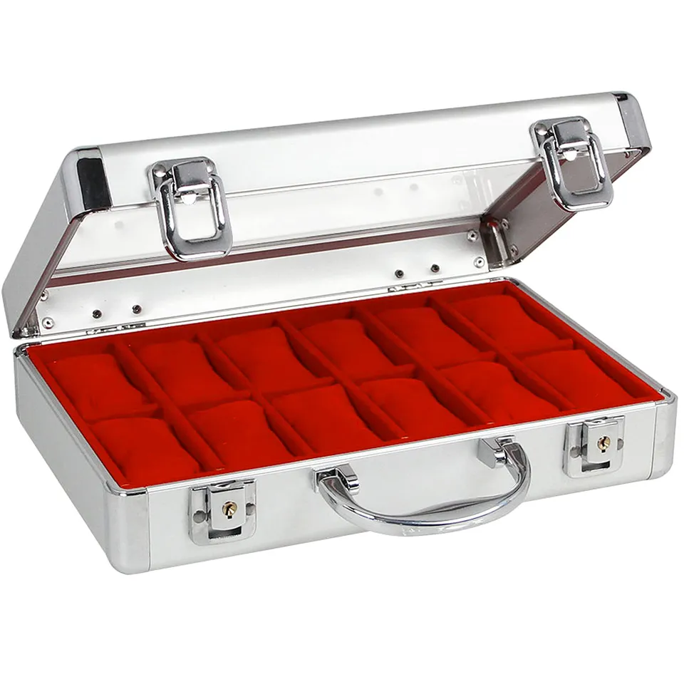 Safe Group 265 portaorologi 12 posti velluto alluminio