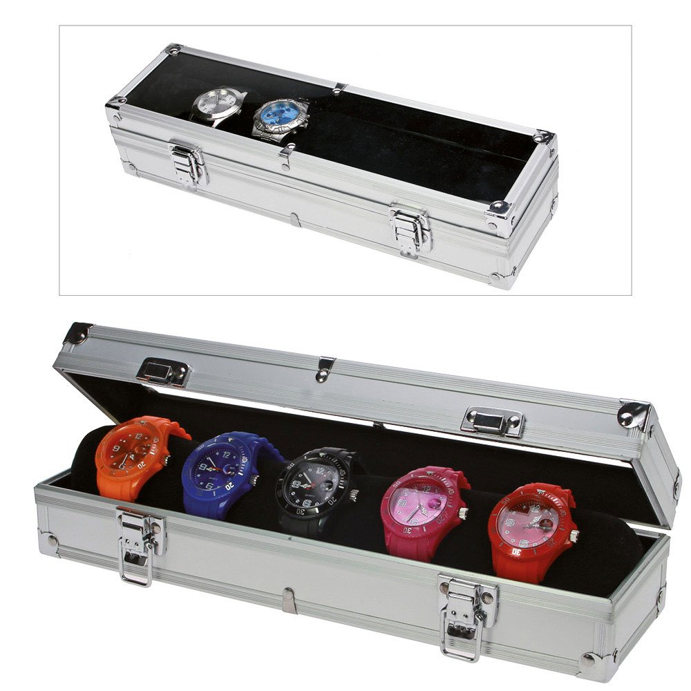 SAFE 255 portaorologi alluminio 7 orologi 330x75x90 mm