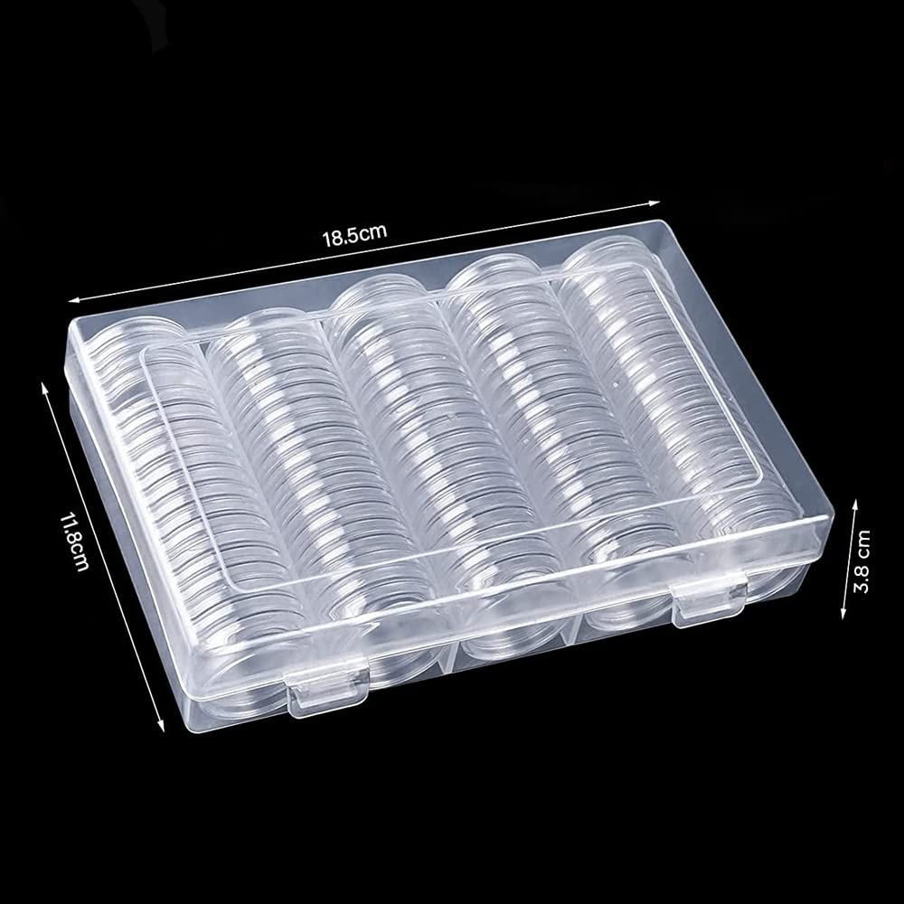 SAFE Set 100 capsule monete 30 mm con inserti foam