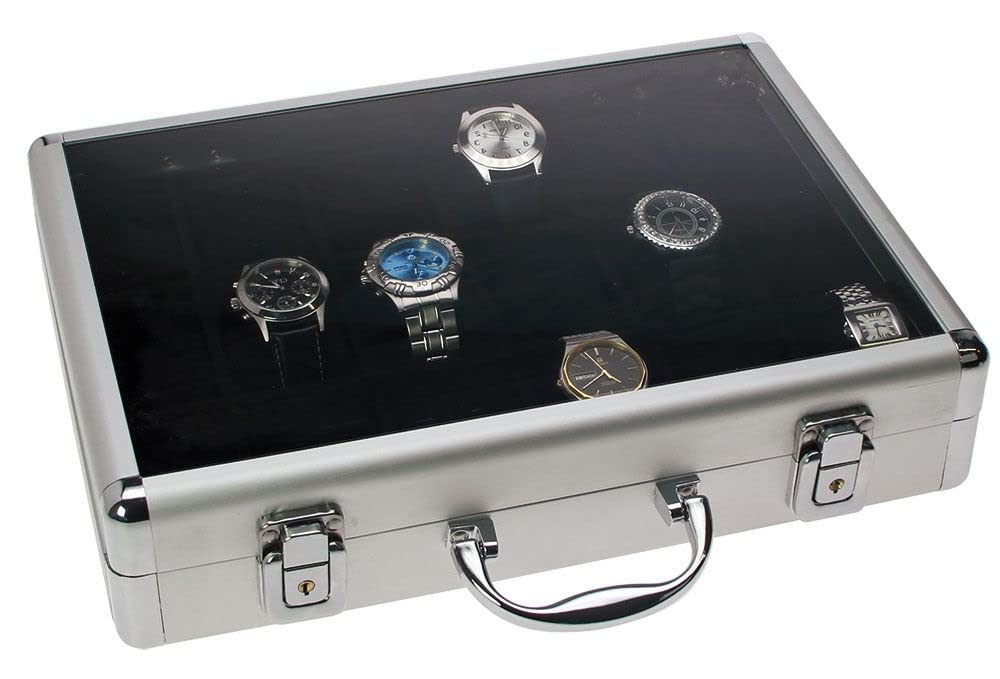 Safe 266 portaorologi box alluminio 18 orologi velluto
