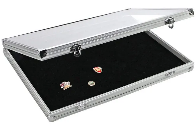 Safe Vitrinen 5882 Vetrina Alluminio Velluto Nero 395x300