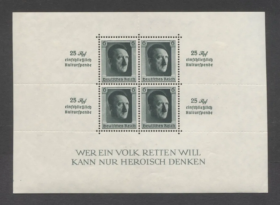 TS Collezionismo Filatelia Germania Reich foglietto BF11 MNH nuovo