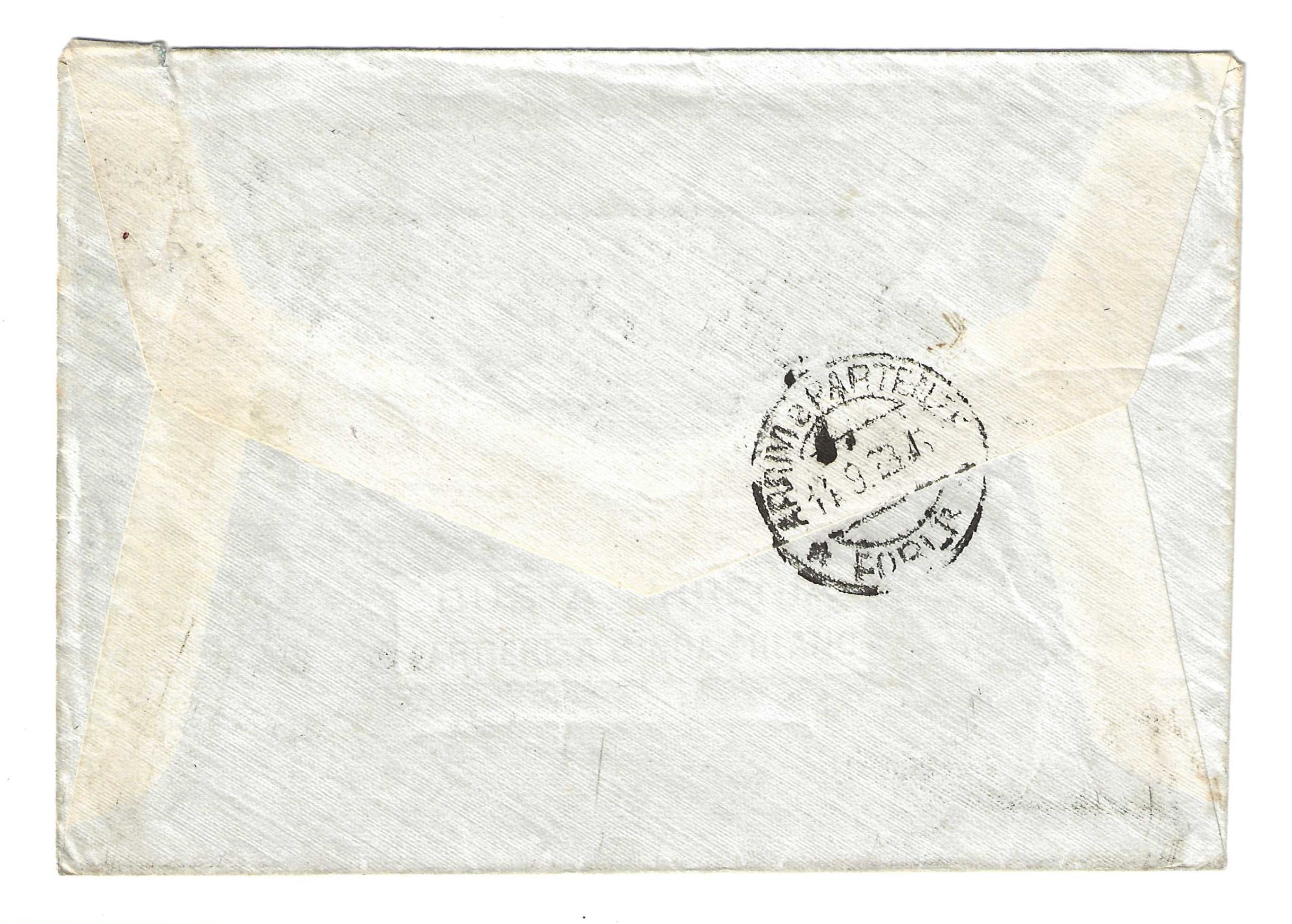 1929 Busta Montecassino per Forlì Sassone 264 storia postale