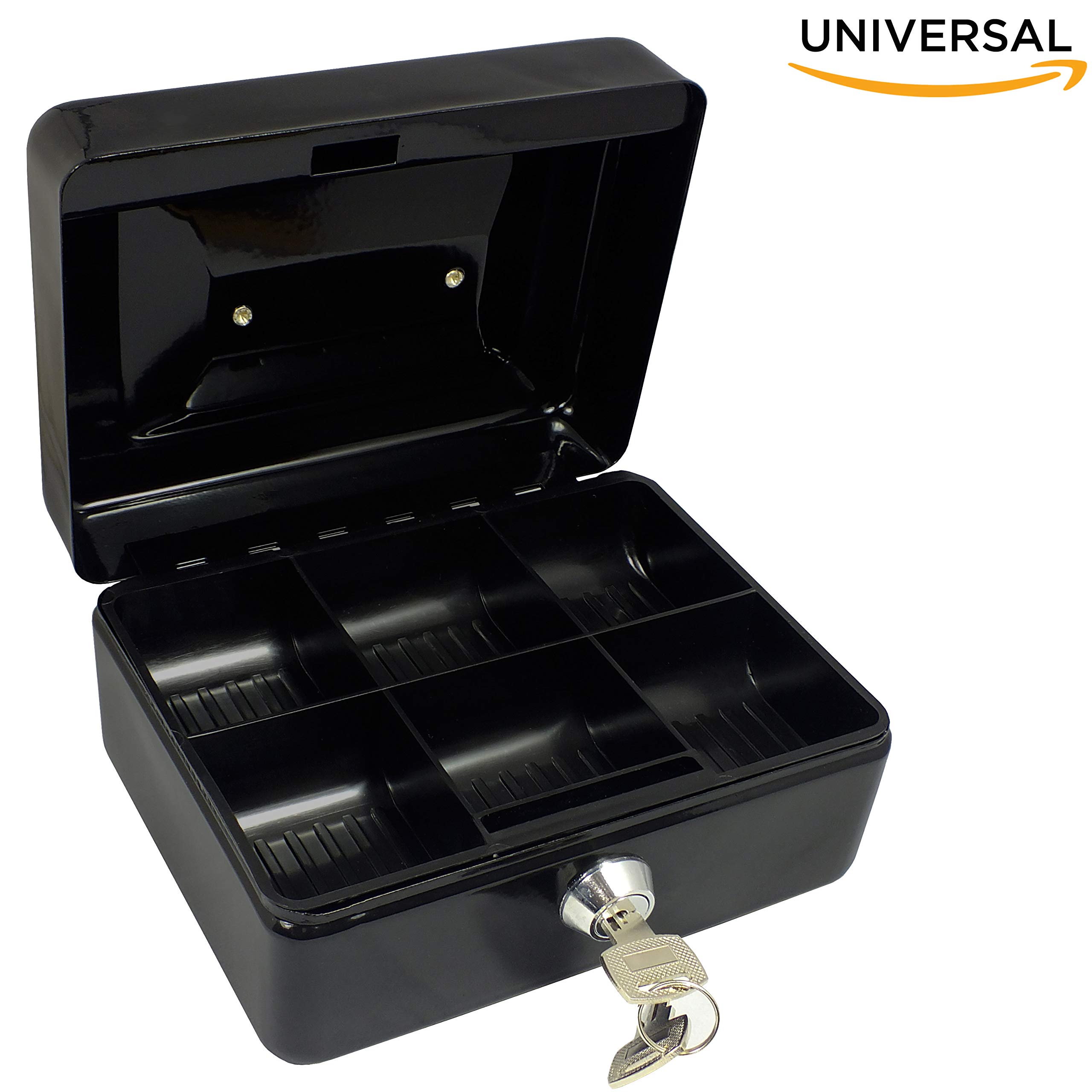 SAFE Cassetta Portavalori Nera 18x25x9 cm con Chiave Acciaio