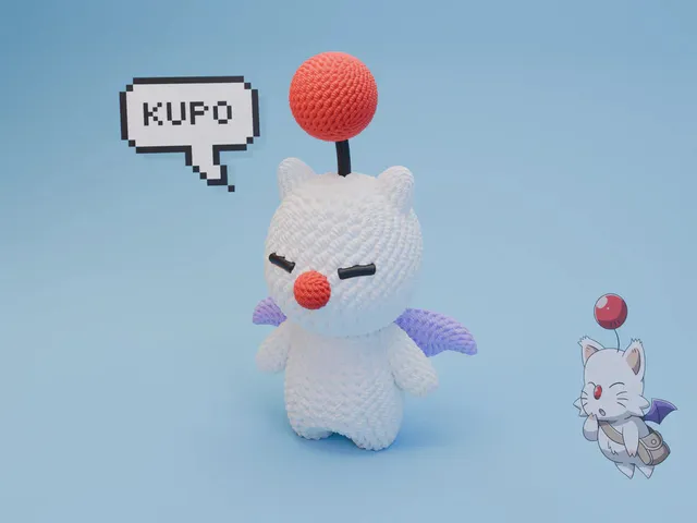 L'Atelier di Zelda Stampe Incantate Moogle statua crochet PLA