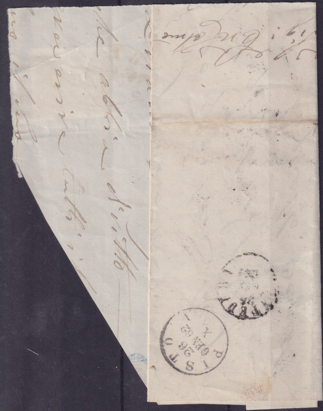 TS Collezionismo Filatelia Regno Sardegna 10 cent busta 1862 francobollo