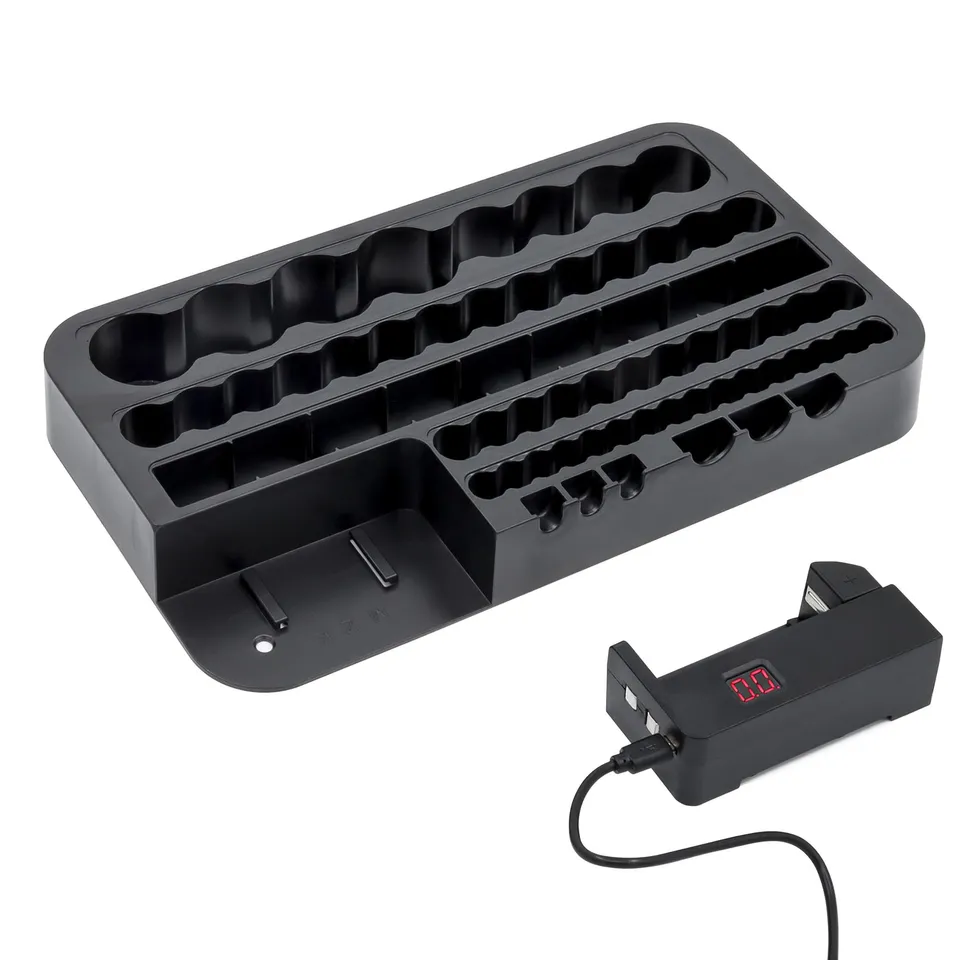 SAFE Tester digitale batterie AA AAA C D 9V organizer 110 posti
