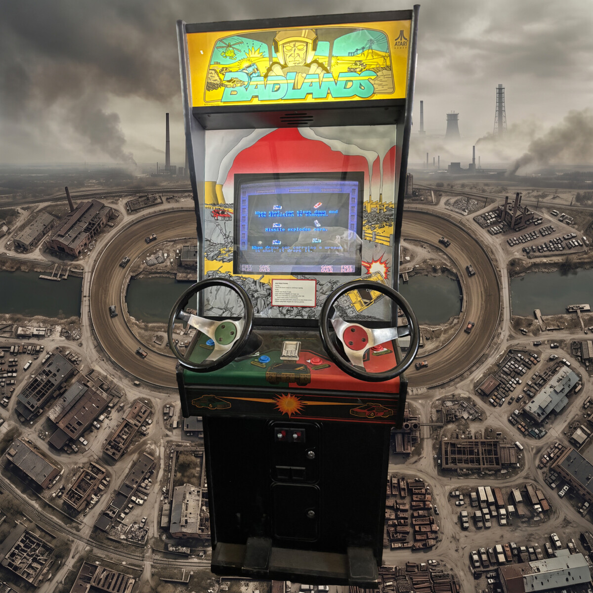 Arcade Story Arcade Badlands Cabinato Arcade Originale 1989 CRT