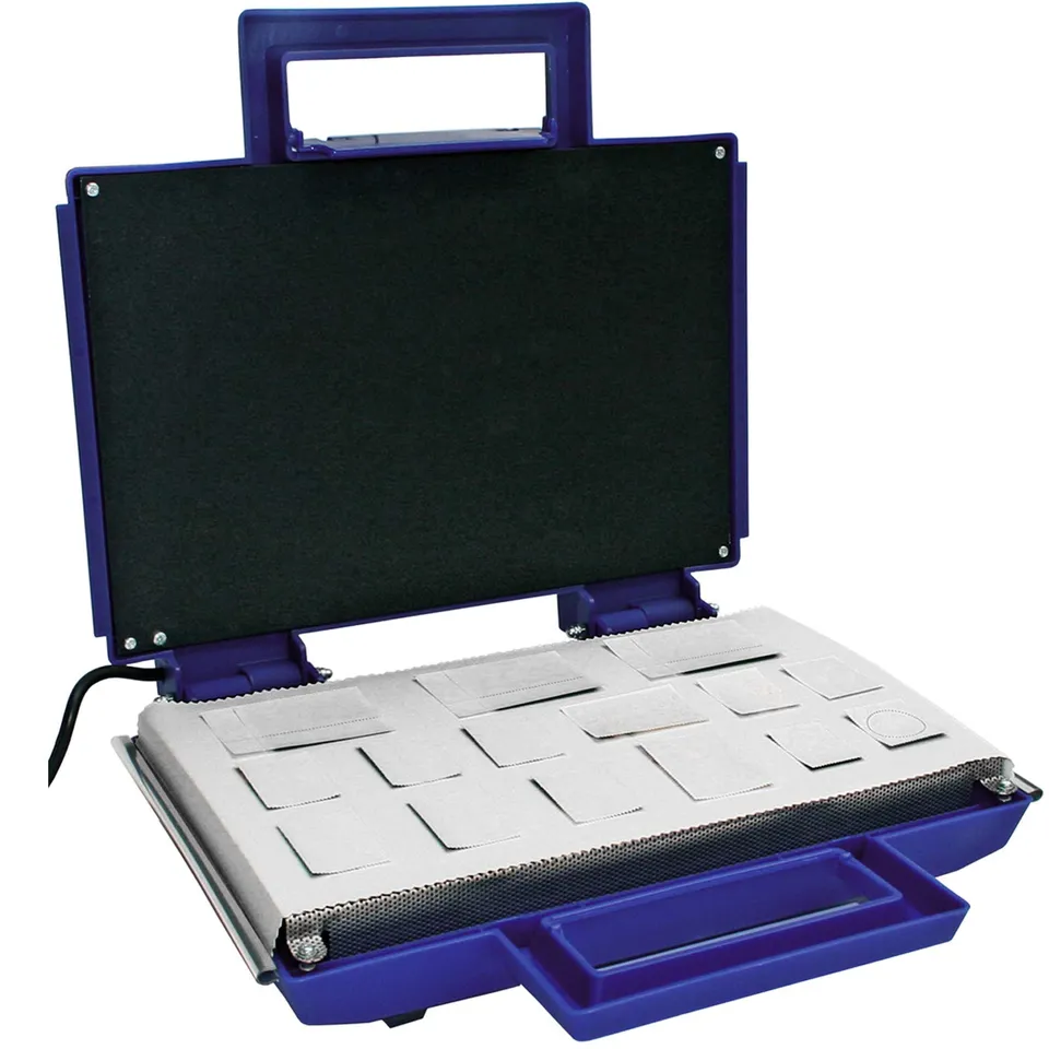 Safe Mikroskope Prüfgeräte 9895 pressa francobolli elettrica +panno