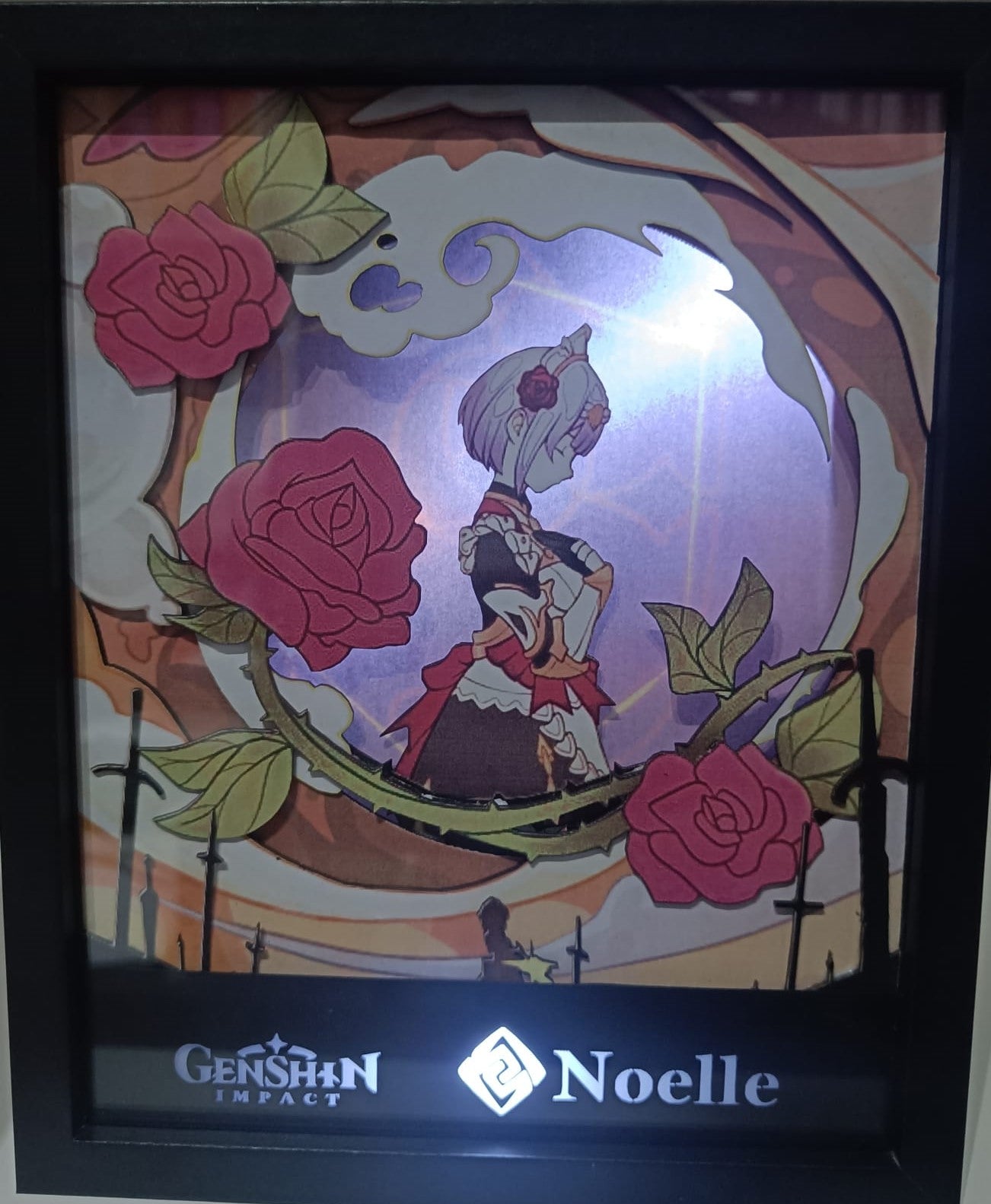 L'Atelier di Zelda Mondi di Luce Noelle lightbox rose rosse