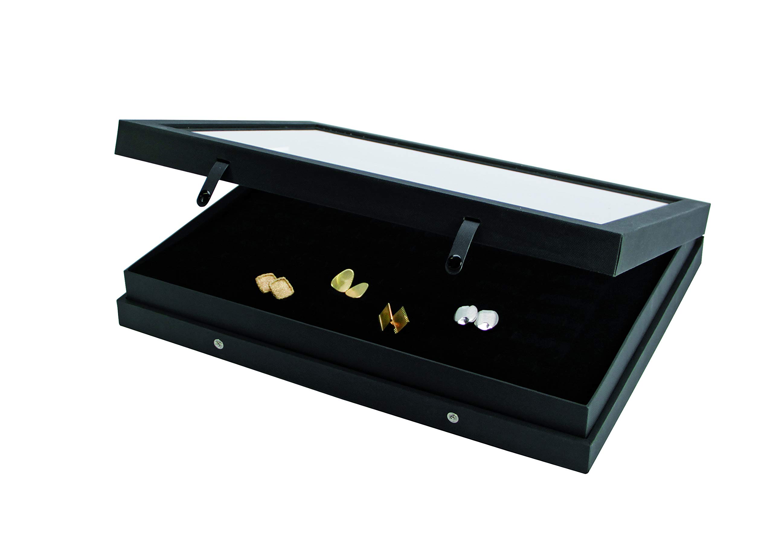 Safe 5685 Espositore 48 Anelli Vetro Nero 40x30 cm