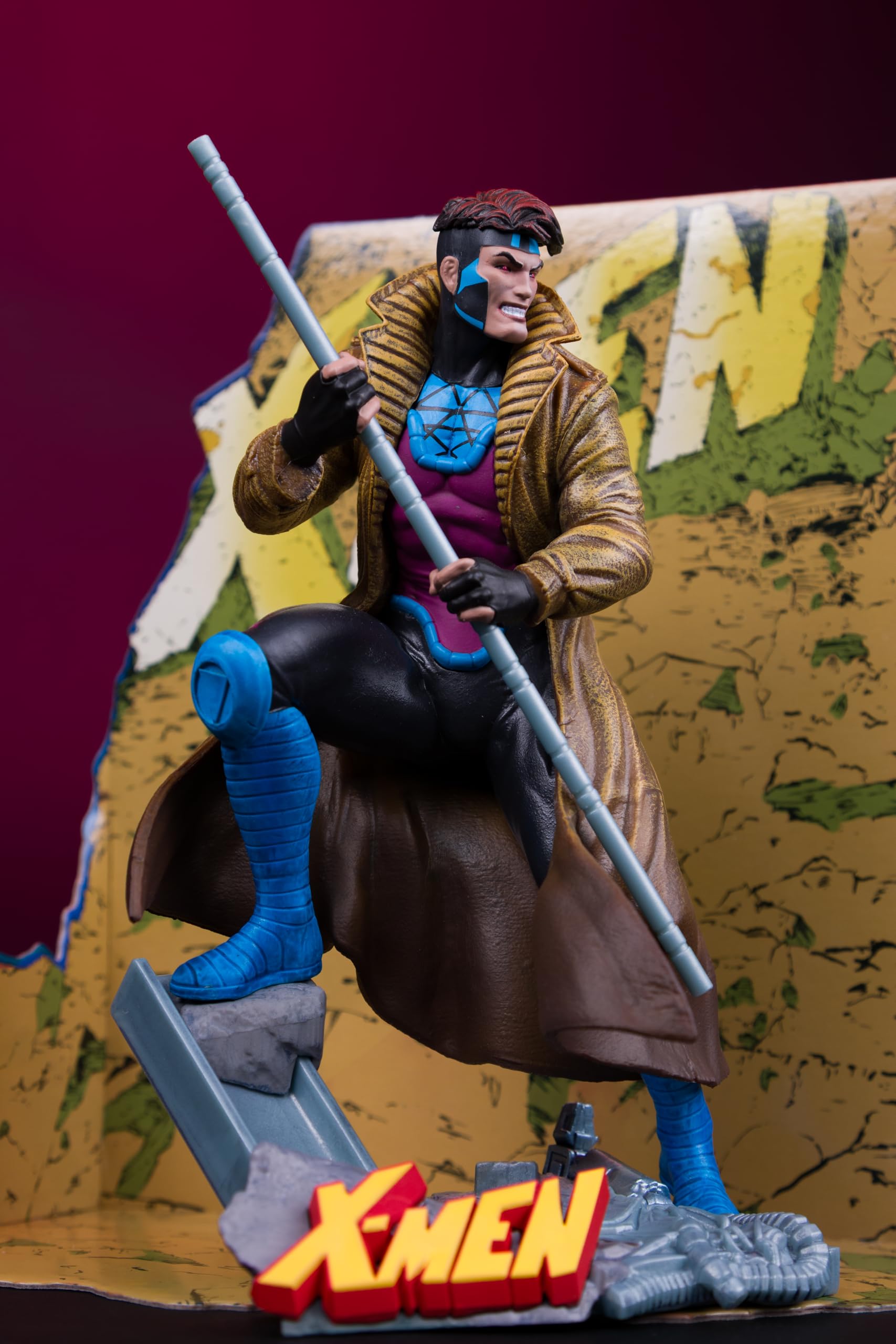 McFarlane Marvel Gambit statua 1:10 scena X-Men #1 con base