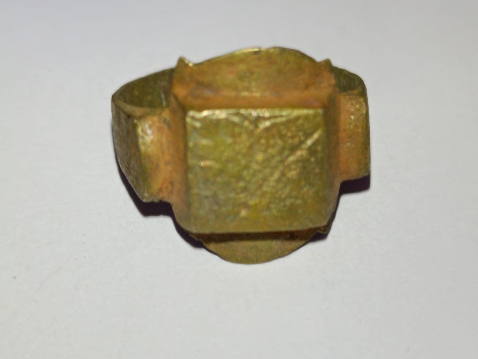 TS Collezionismo Antiquariato anello medievale bronzo misura 19