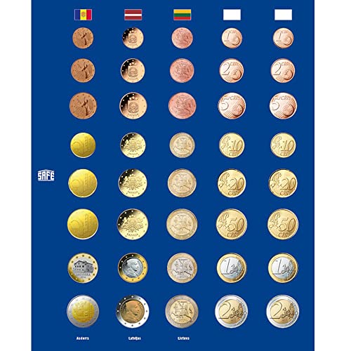 Safe 1861 Set 5 Pagine Euro 1 cent-2 euro per Topset 7817