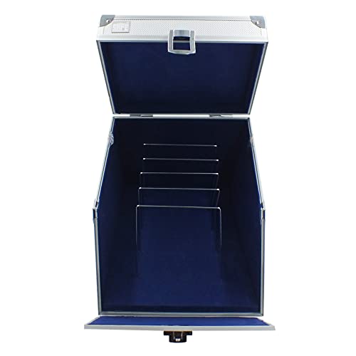 Safe 2937 Valigetta Alluminio Carte A5 Velluto Blu Chiave